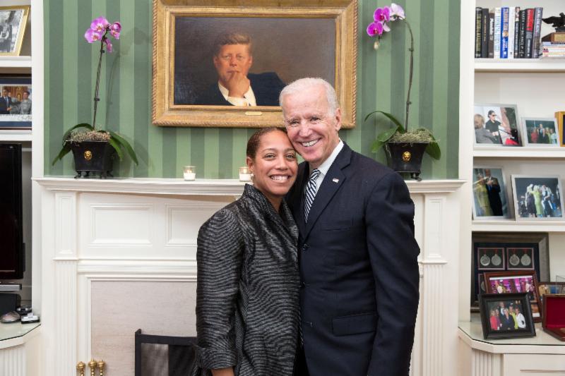 Dr. Flowers at the WHite House with Joe Biden